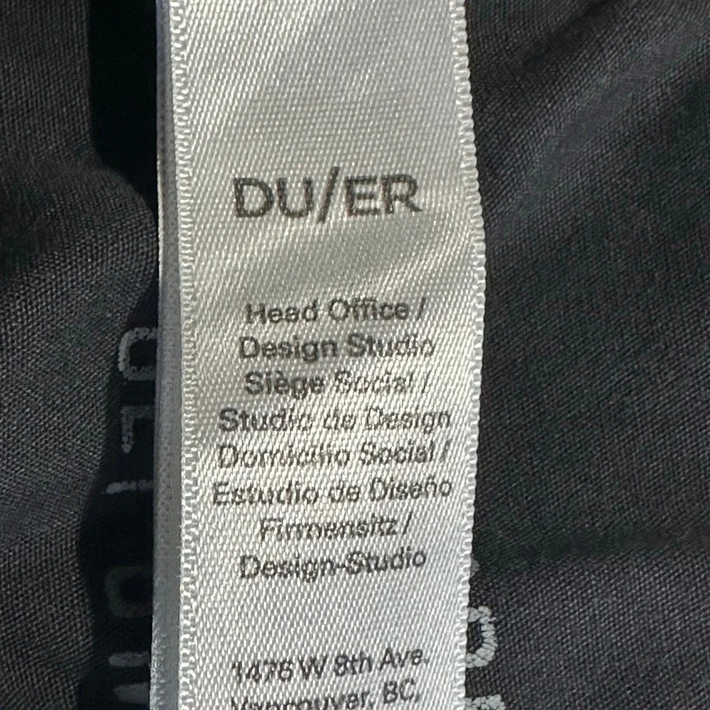 DU/ER Sz 31x27 Straight Leg Performance Denim Jeans Washed Black CoolMax Stretch